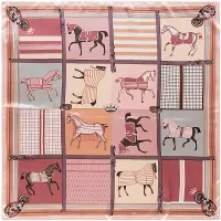 Plaid Carriage Silk Scarf for Ladies thumbnail 4