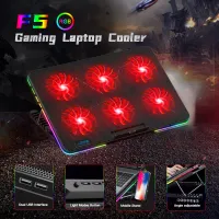 RGB Gaming Laptop Cooling Pad with 6 Fans thumbnail 1