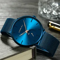 CRRJU Blue Minimalist Men's Watch thumbnail 4