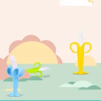 Banana Silicone Baby Training Toothbrush thumbnail 6