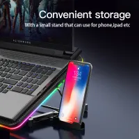 RGB Gaming Laptop Cooling Pad with 6 Fans thumbnail 2