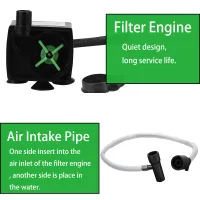 Submersible Aquarium Filter Pump with Oxygenator thumbnail 3