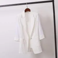 Korean Loose Women's Blazer - Summer Office Jacket thumbnail 5