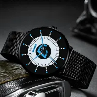 Minimalist Black Mens Luxury Watch thumbnail 3