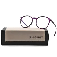 Vintage Round Anti Blue Light Glasses thumbnail 4