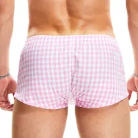 Cotton Plaid Boxer Briefs with U Convex Design thumbnail 6