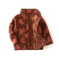 Kids Dinosaur Fleece Zip-Up Jacket thumbnail 4