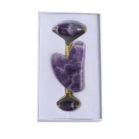 Rose Quartz Gua Sha & Jade Roller Set thumbnail 3