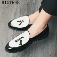 Black Patent Leather Oxford Loafers thumbnail 1