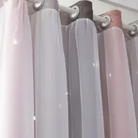 Silver Twinkle Star Blackout Curtains for Kids thumbnail 5