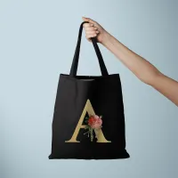 Personalized Canvas Tote Bag with Letter Printing thumbnail 3