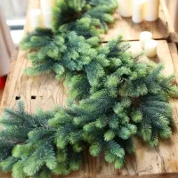 Rattan Christmas Pine Garland Wreath thumbnail 2