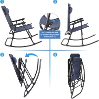 Patio Rocking Zero Gravity Chair thumbnail 5