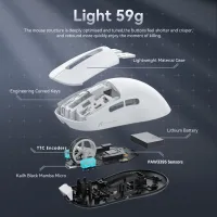 Attack Shark X3Pro 26K DPI Tri-Mode Wireless Mouse thumbnail 3