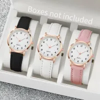 Arabic Dial Quartz Watch with Leather Strap thumbnail 1