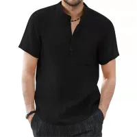 Cotton Linen Blend Men's T-Shirt thumbnail 3