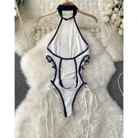 Sexy Halter Playsuit with Lace-Up thumbnail 2