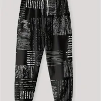 Striped Slim Fit Joggers with Pockets thumbnail 4