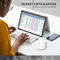 HXSJ Dual Mode Vertical Wireless Mouse 2400DPI thumbnail 6