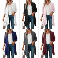 Women's Thin Long Cardigan Coat thumbnail 6