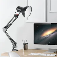 Swing Arm Clamp Desk Lamp - Black thumbnail 2
