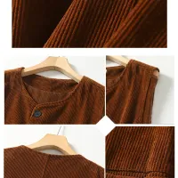 Women's Vintage Corduroy Vest Coat thumbnail 4