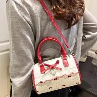 Polka Dot Korean Style PU Leather Shoulder Bag thumbnail 4