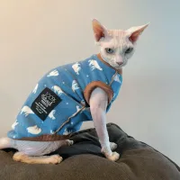 Sky Blue Fleece Cat Sweater Jumpsuit thumbnail 3