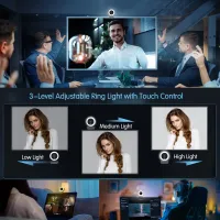 EXHQDR 4K Webcam with Ring Light thumbnail 2