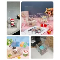 Clear Acrylic Cube Box with Lid thumbnail 2