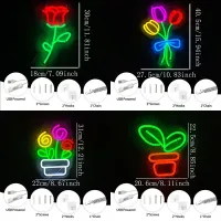 LED Neon Flower Wall Sign thumbnail 3