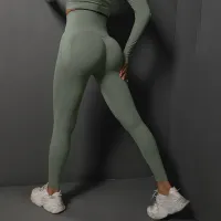 High Waist Seamless Yoga Leggings thumbnail 4