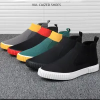 High Top Canvas Slip-On Sneakers for Men thumbnail 3