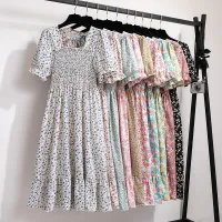 Pleated Chiffon Midi Beach Dress thumbnail 1