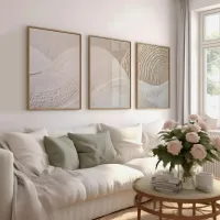 Boho Neutral Mountain Canvas Art Set thumbnail 2