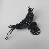 Gothic Crow Hairclip Barrette thumbnail 6