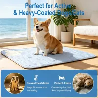 Dog Cooling Mat Summer Pet Cold Bed 3 Sizes For Small Big Dogs Pet Cat Portable Cooling Durable Blanket Sofa Cat Ice Pad Blanket thumbnail 4