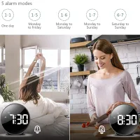 LED Digital Alarm Clock Dual Time Display thumbnail 4