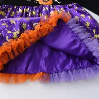 Girls Pumpkin Skull Princess Dress thumbnail 4