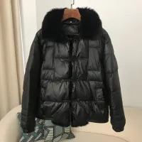 Fox Fur Collar White Down Puffer Jacket thumbnail 3