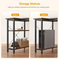 40" L-Shaped Computer Desk with Storage thumbnail 5