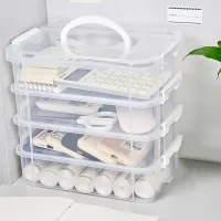 4-Tier Stackable Storage Box With Lid thumbnail 2