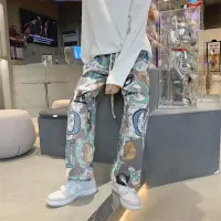 Y2K Graffiti Cargo Pants for Men thumbnail 3