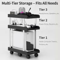 Mobile CPU Stand Printer Cart thumbnail 2