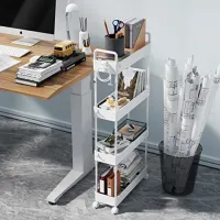 4-Tier Slim Rolling Storage Cart thumbnail 5