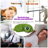 3D Frog Cartoon Sleep Mask thumbnail 4