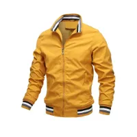 Men's White Waterproof Windbreaker Jacket thumbnail 3
