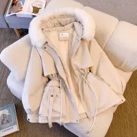 Women's Fleece Lined Down Jacket Parka thumbnail 5