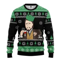 Leo DiCaprio Meme Ugly Christmas Sweater thumbnail 4