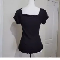 Vintage Black Bow Blouse - Y2K Style thumbnail 6